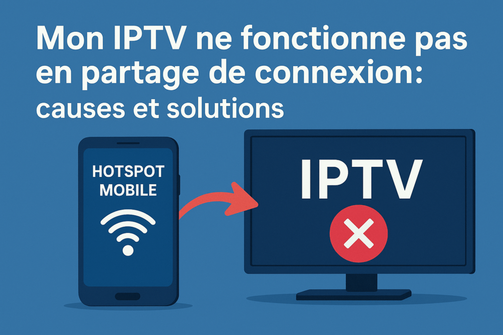 Mon IPTV ne fonctionne pas en partage de connexion